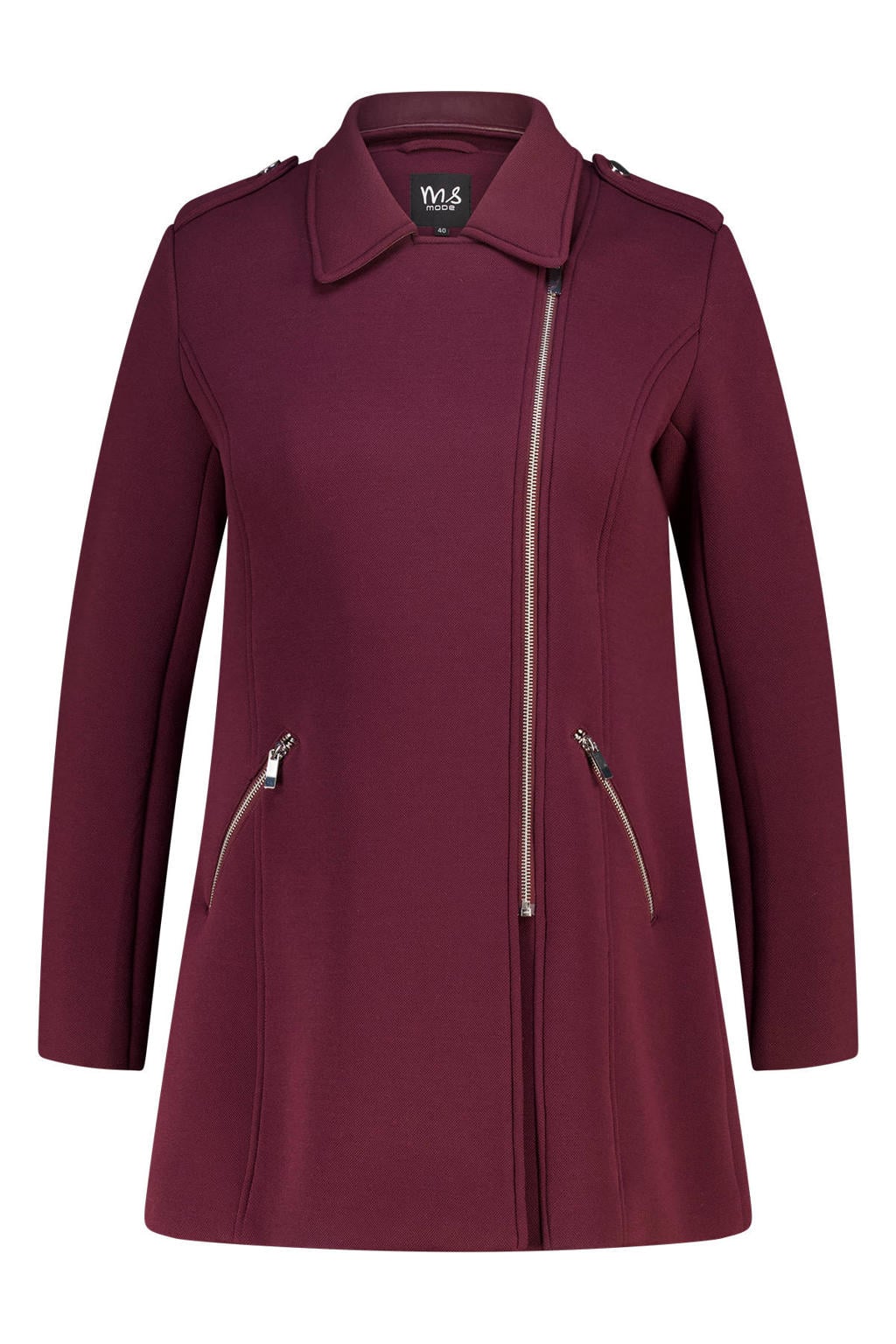 MS Mode Plus Size manteljas - donkerrood