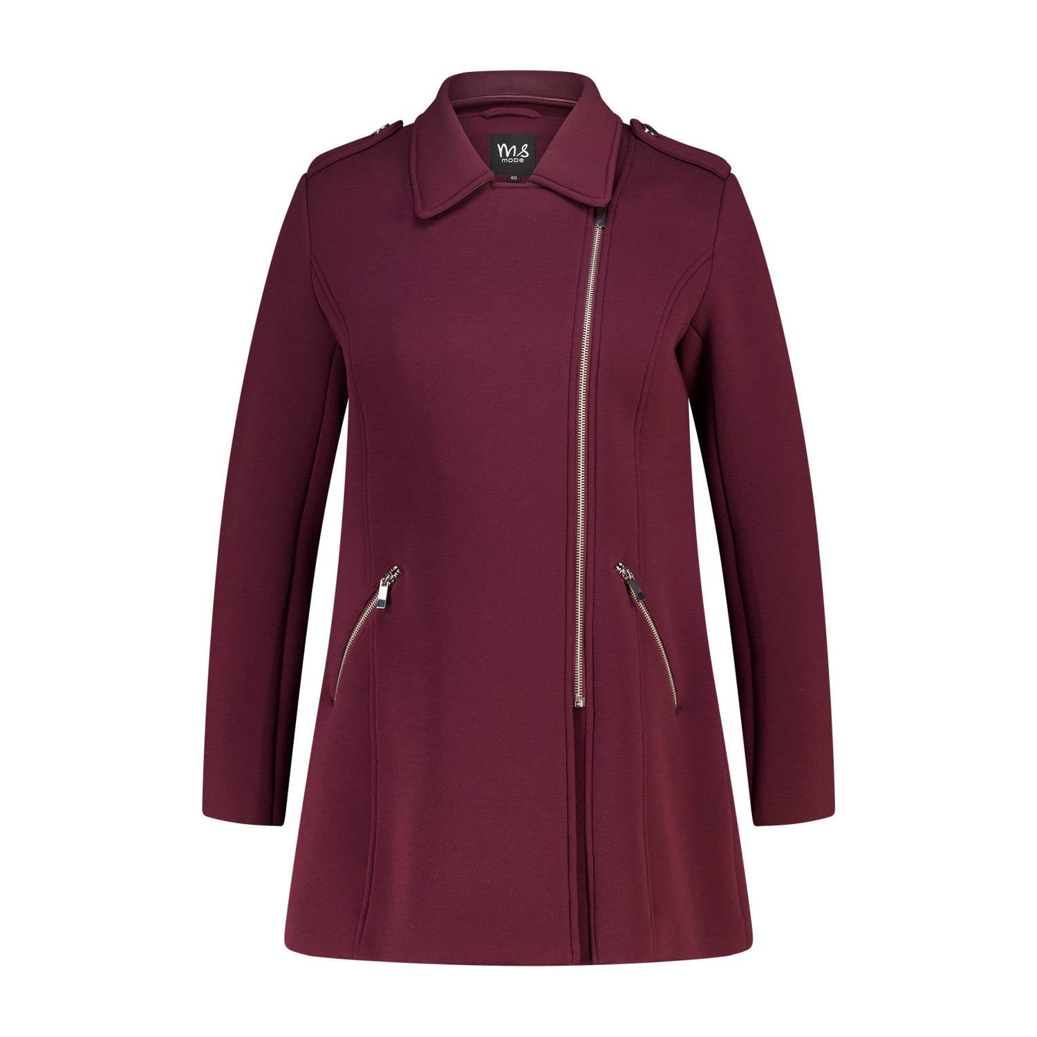 MS Mode Plus Size manteljas donkerrood
