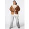 MS Mode Plus Size winter lammy coat - cognac