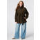 MS Mode Plus Size geruite manteljas met ceintuur - bruin