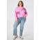 MS Mode trui met borduursels Plus Size - roze
