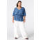 MS Mode top Plus Size - blauw