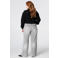 MS Mode wide leg jeans met ceintuur Plus Size - grijs