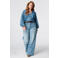 MS Mode top Plus Size - mediumblauw