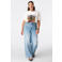 MS Mode wide leg jeans Plus Size met ceintuur - mediumblauw