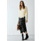 Mango geruite midi rok - grijs