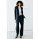 Mango regular fit blazer - marineblauw