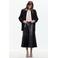 Mango imitatieleren midi rok - zwart