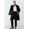 Mango slim fit broek met krijtstreep - marineblauw