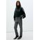 Mango slim fit geruite broek - blauw