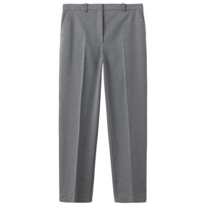 slim fit geruite broek - blauw