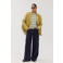 HARPER & YVE imitatieleren regular blazer met franjes - mosterdgeel
