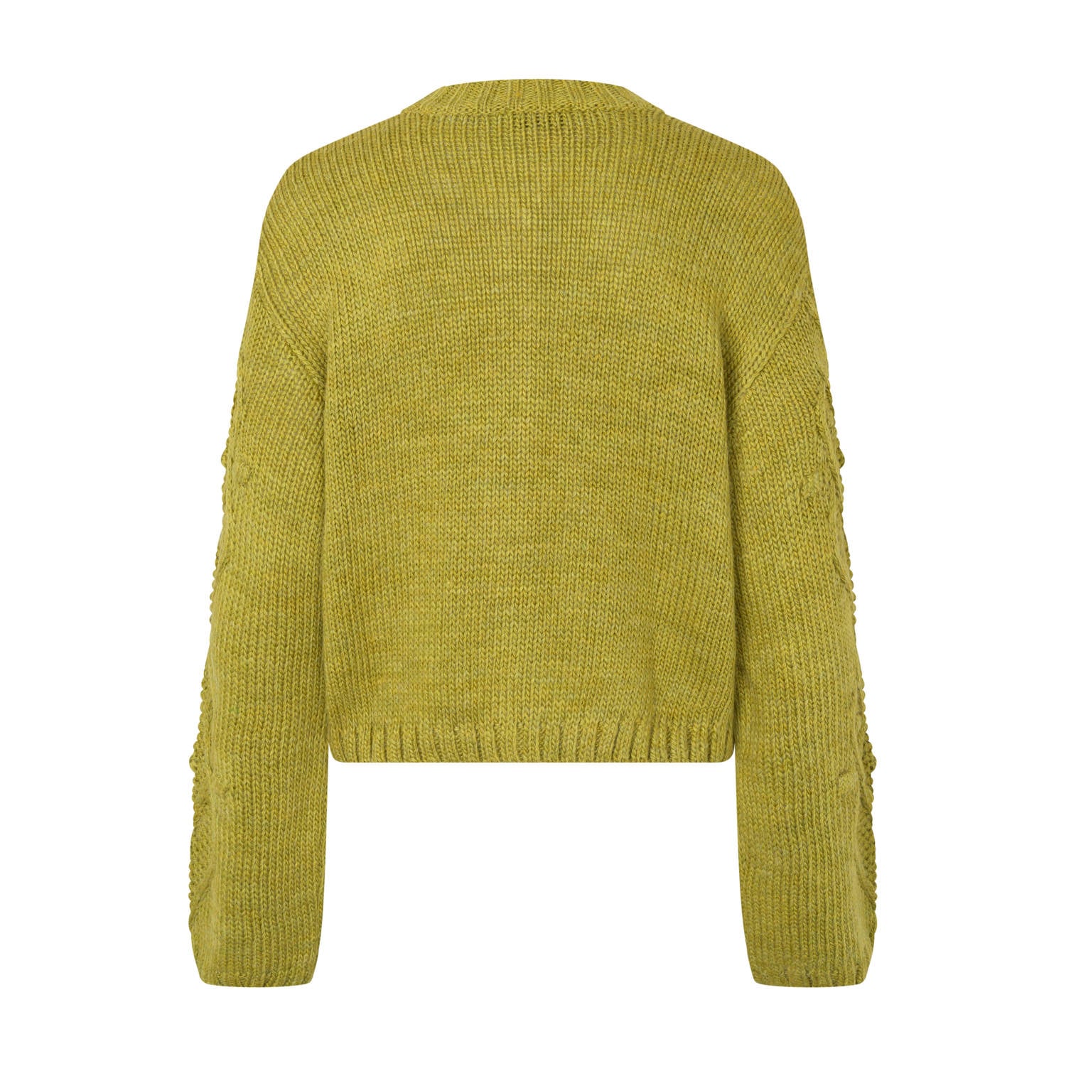 Modström gebreid vest limegroen