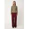 Modström wide leg jeans met ceintuur - wijnrood