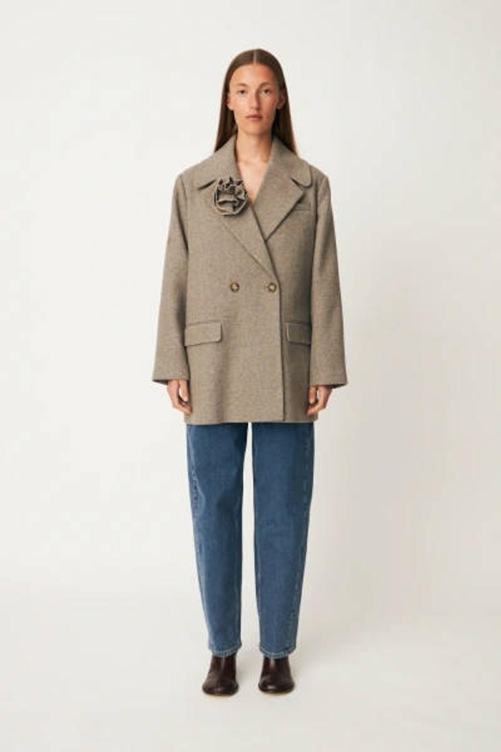 Modström oversized blazer met wol - beige