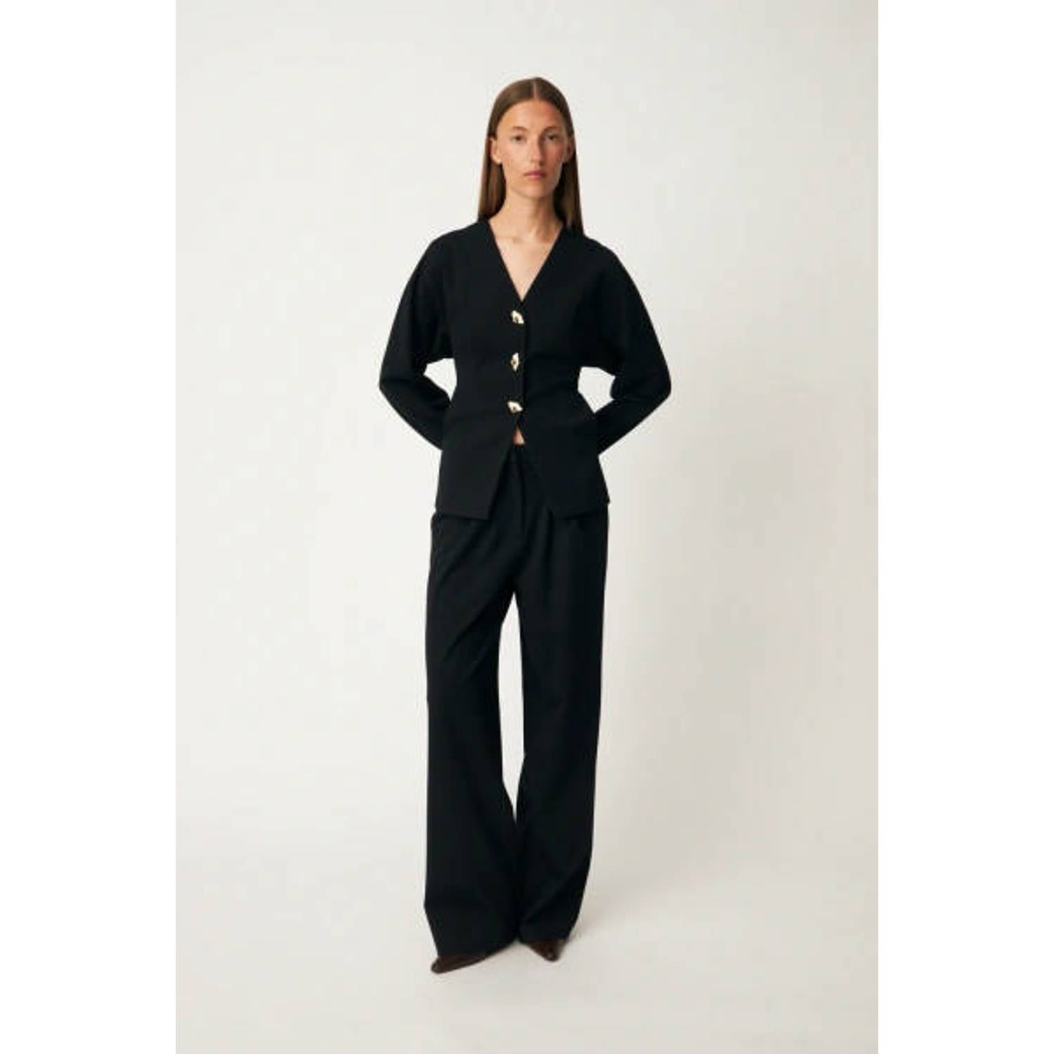 Modström getailleerde blazer zwart