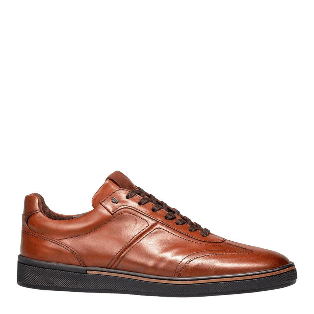Floris van Bommel Bora 01.06 leren sneakers donkercognac
