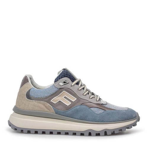 Floris van Bommel De Gripper 01.14 textiel sneakers lichtblauw
