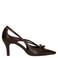 Manfield leren pumps met hak - bruin