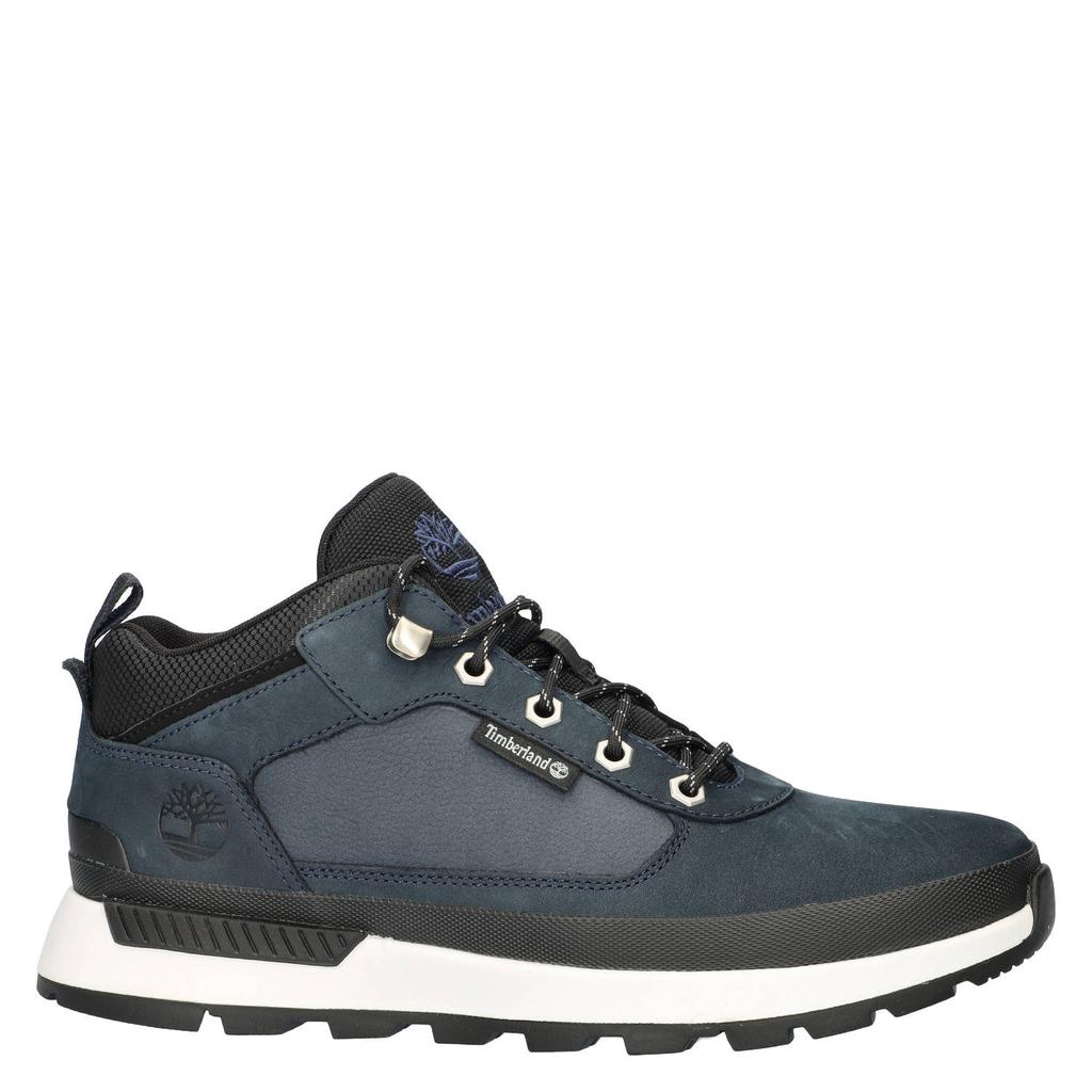 Blauwe heren Timberland Field Trekker suède sneakers - van nubuck met veters