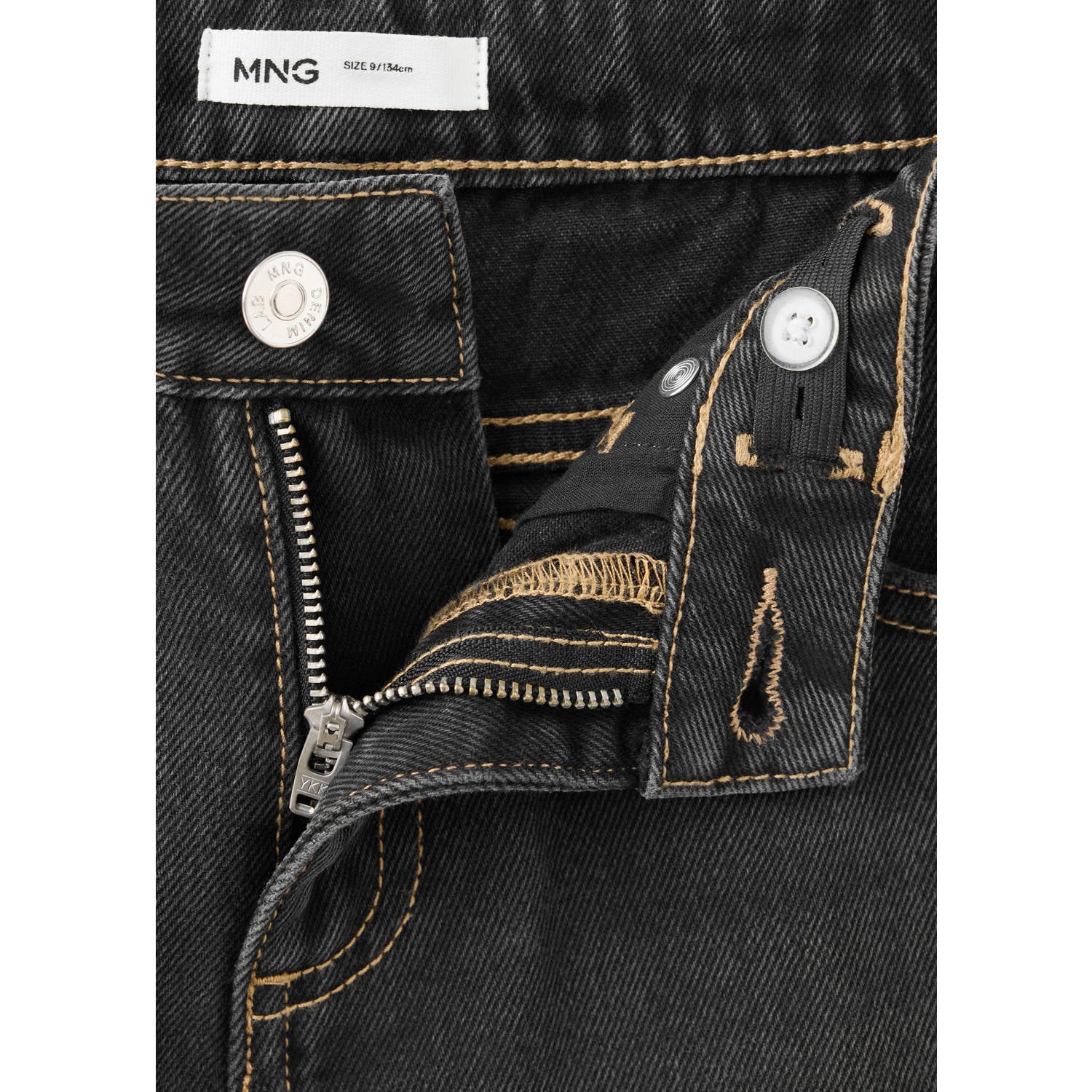 Mango Kids ballon barrel jeans zwart