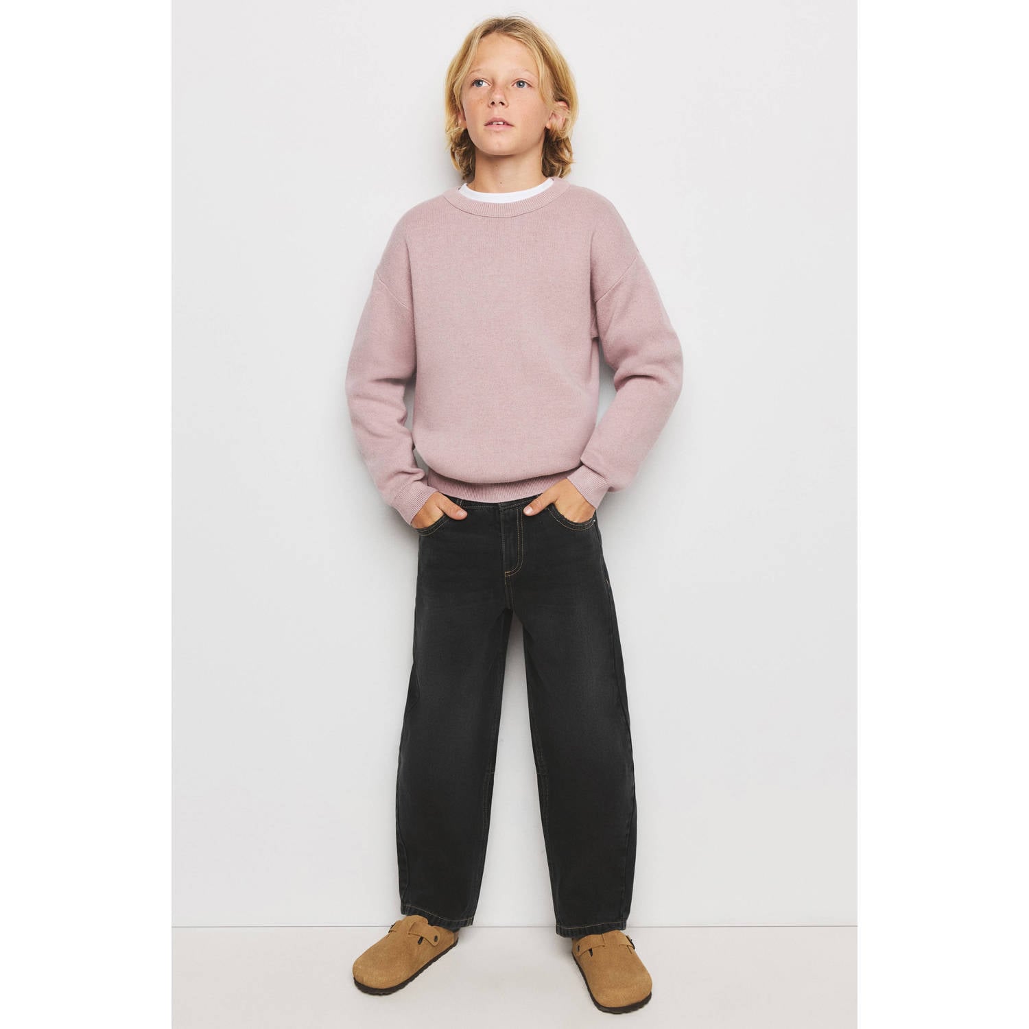 Mango Kids ballon barrel jeans zwart