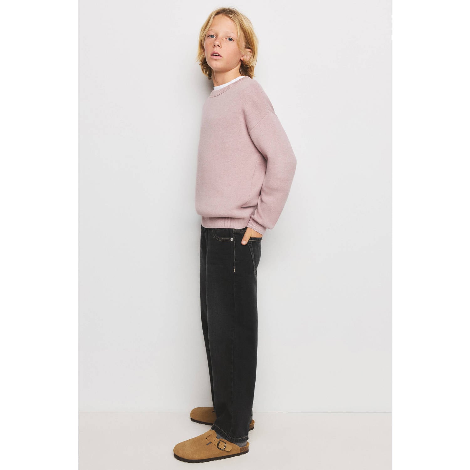 Mango Kids ballon barrel jeans zwart