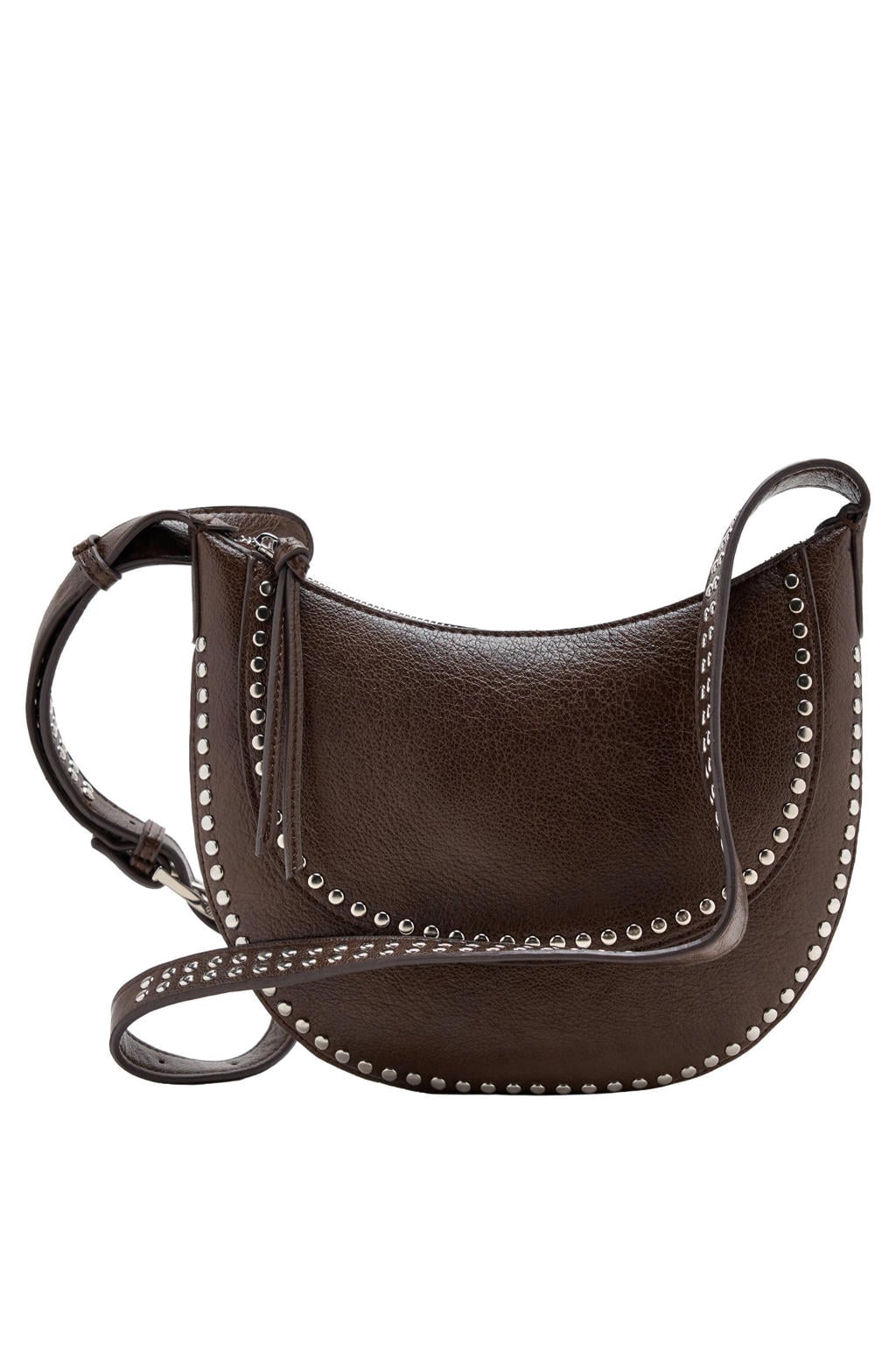 Mango crossbody tas donkerbruin