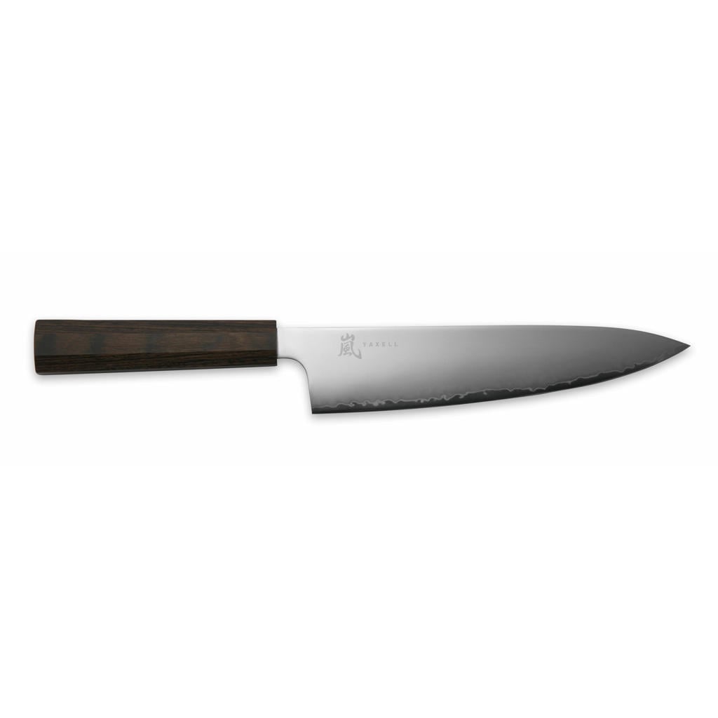 Yaxell Koksmes Hana 20 cm - 3 laags RVS - donkerbruin Pakkahouten heft