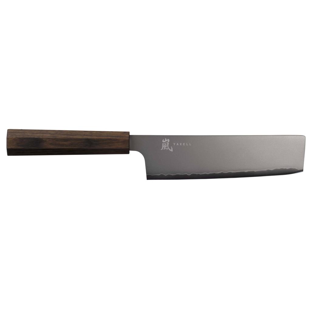 Yaxell Nakirimes Hana 16.5 cm - 3 laags RVS - donkerbruin Pakkahouten heft