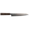 Yaxell Vleesmes Hana 23 cm - 3 laags RVS - donkerbruin Pakkahouten heft