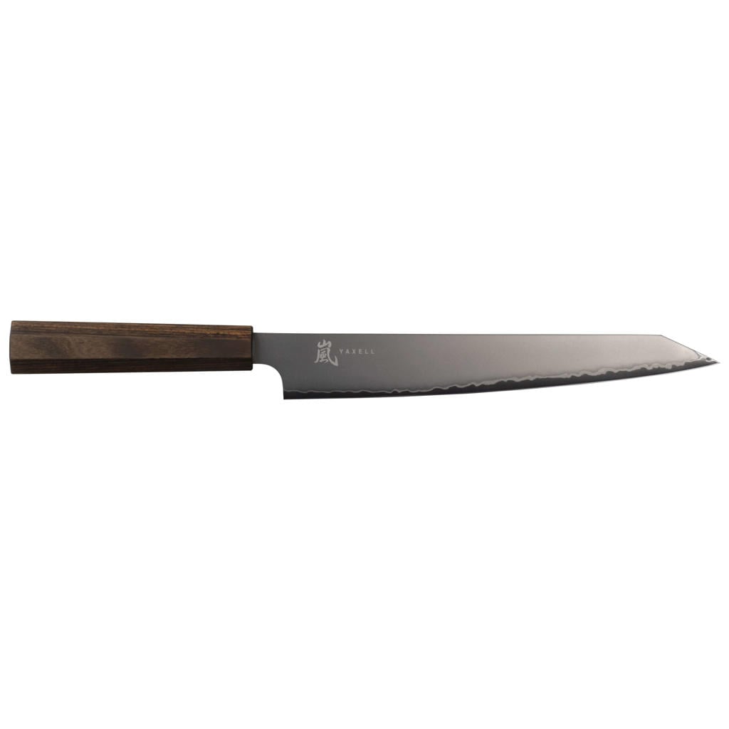 Yaxell Vleesmes Hana 23 cm - 3 laags RVS - donkerbruin Pakkahouten heft