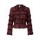 YAS top met ruches - donkerrood
