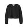 GUPPY KIDS rechtvallende sweater met strass-steentjes en stippen - zwart