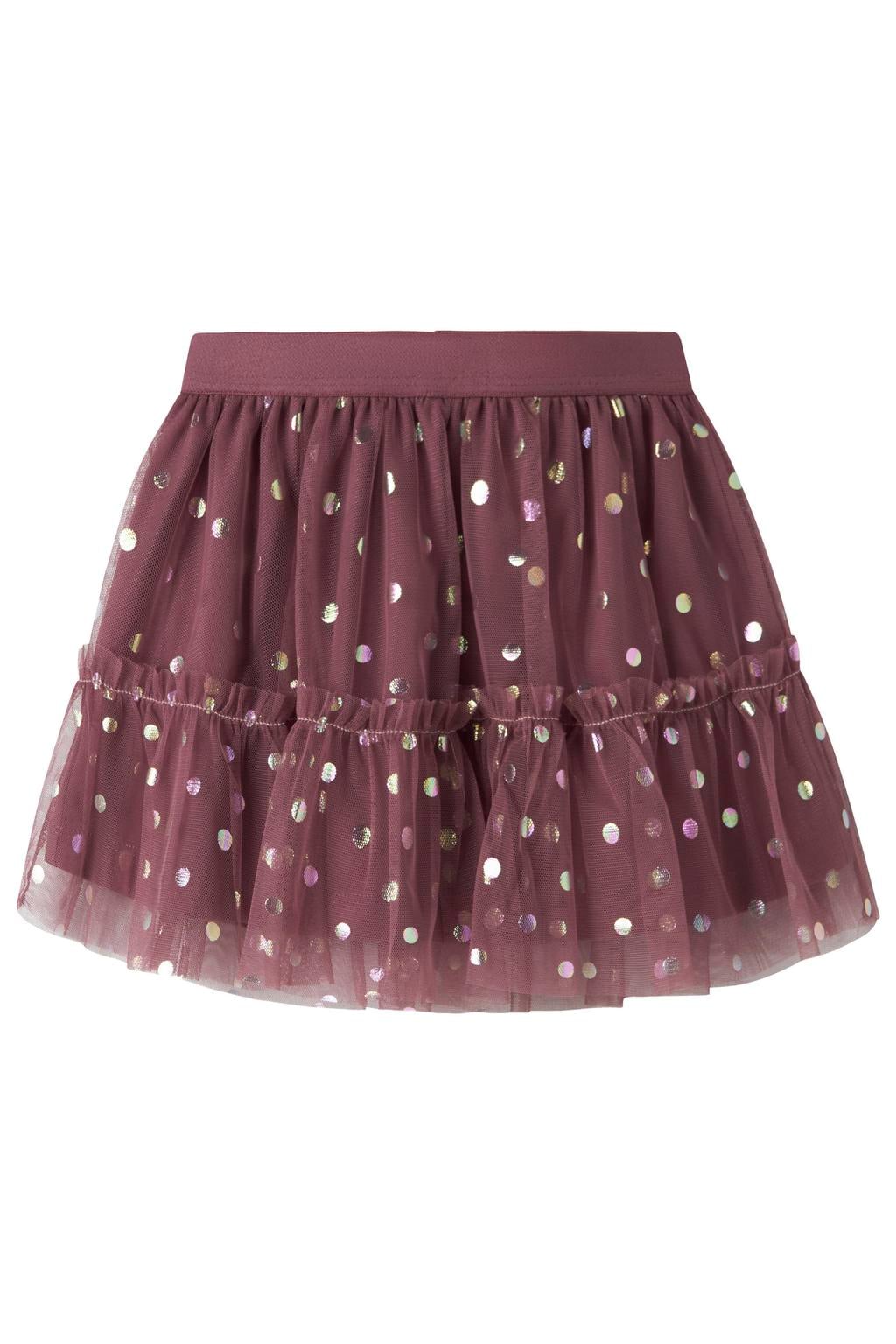 GUPPY MINI korte tule rok met stippen - lila
