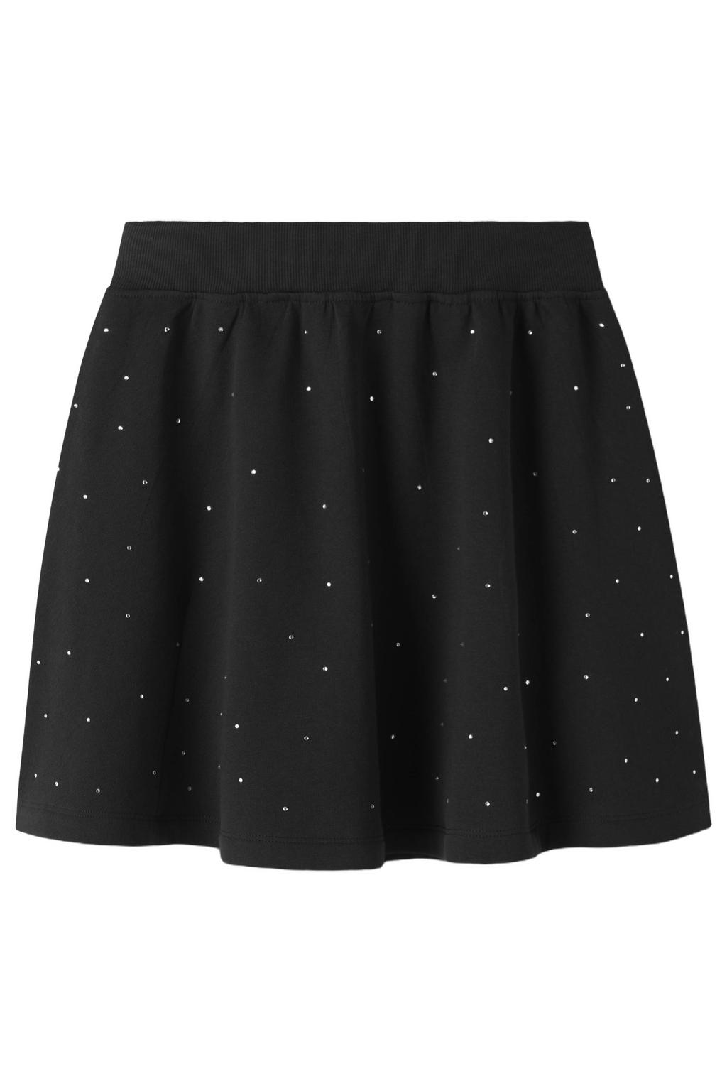 GUPPY KIDS korte rok met strass-steentjes en stippen - zwart