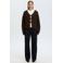 Selected Women wollen gebreid vest - donkerbruin