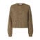 Selected Women gebreid vest met wol - bruin
