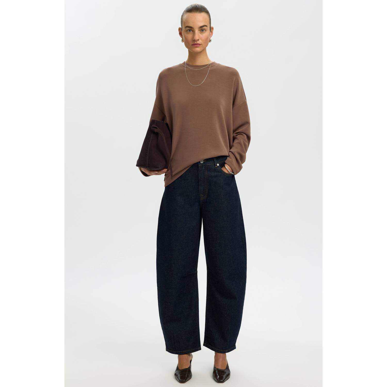 Selected Women pullover bruin