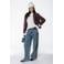Colourful Rebel cropped geruite blazer met patches - bordeauxrood