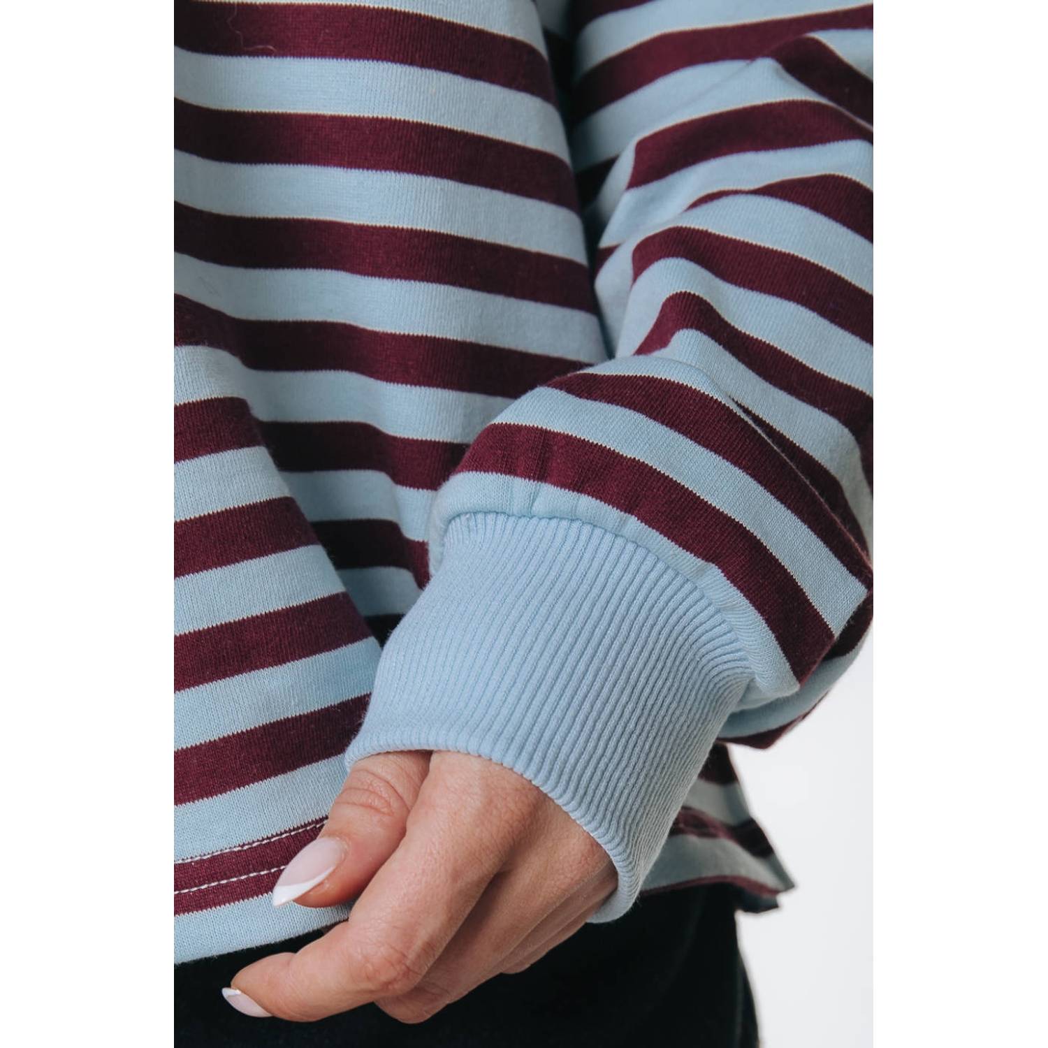 Colourful Rebel gestreepte pullover met logo blauw