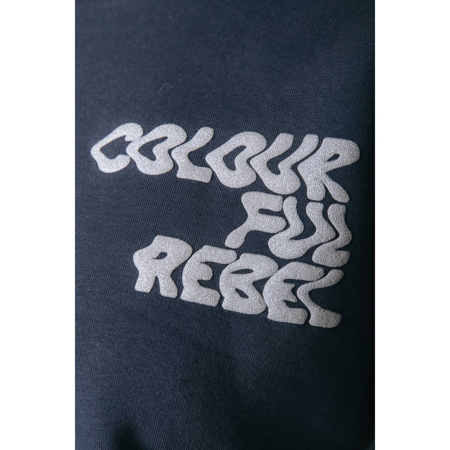 Colourful Rebel katoenen trui met logo donkerblauw