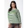 Colourful Rebel gestreept T-shirt met tekst - groen
