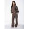 Colourful Rebel wide leg broek met patches - bruin
