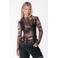 Colourful Rebel semi-transparante top met print - bruin