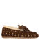 Poelman Lisa suède mocassins met studs - bruin