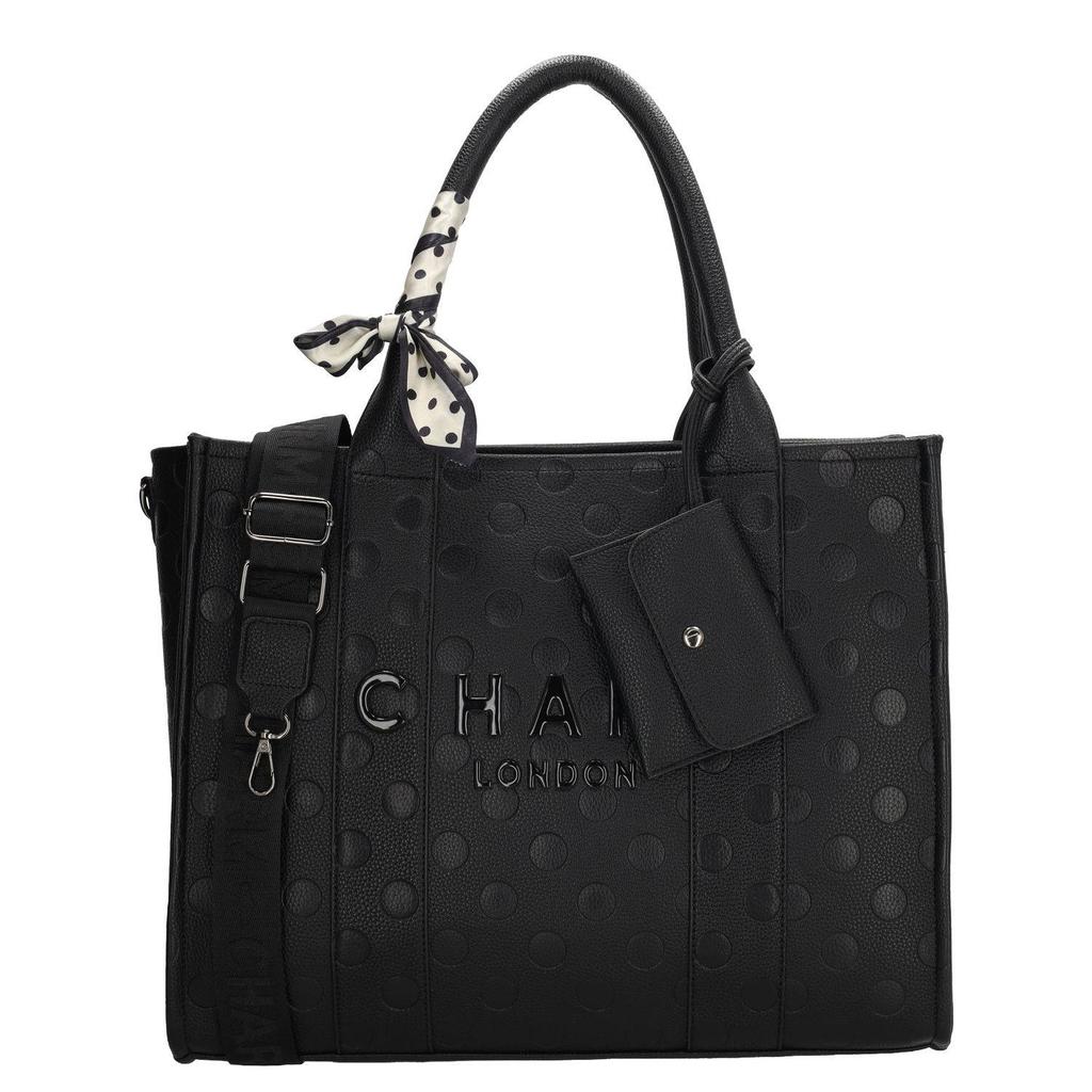 Charm London shopper Bond Avenue met stippen zwart