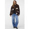 VERO MODA x Wehkamp jas met koeienprint - bruin