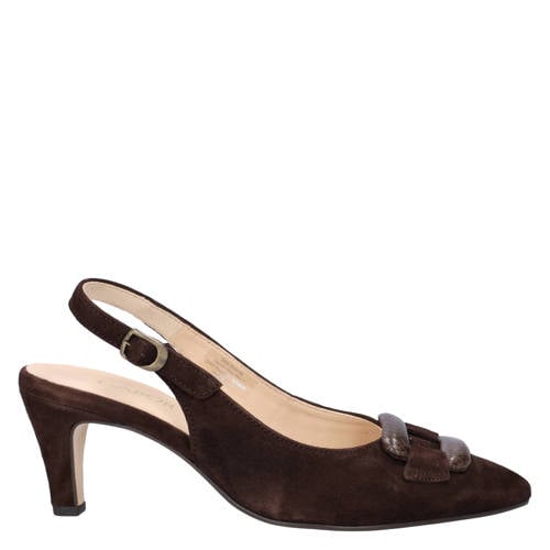 Gabor suède pumps met hak bruin