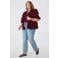 MS Mode regular fit blazer Plus Size - donkerrood